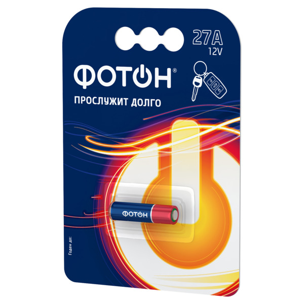 Фото Батарейка алкалиновая lr27a высоковольтная 12в фотон, 1шт.