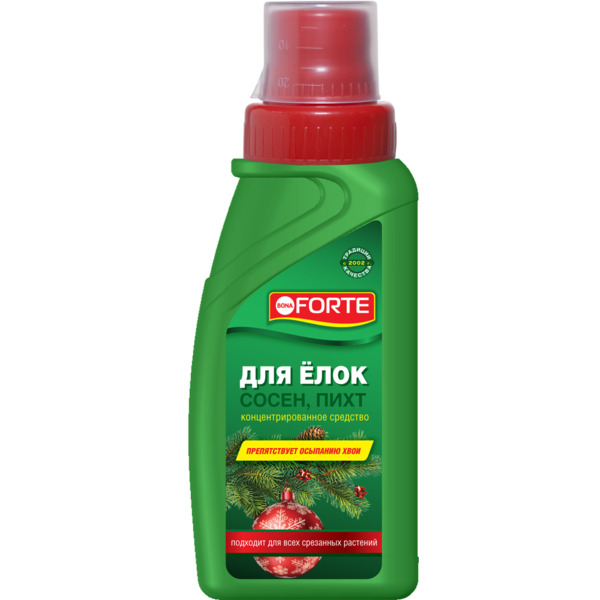 Фото Bona forte средство жидкое для новогодних елей, сосен, пихт, флакон 285 мл/ 20