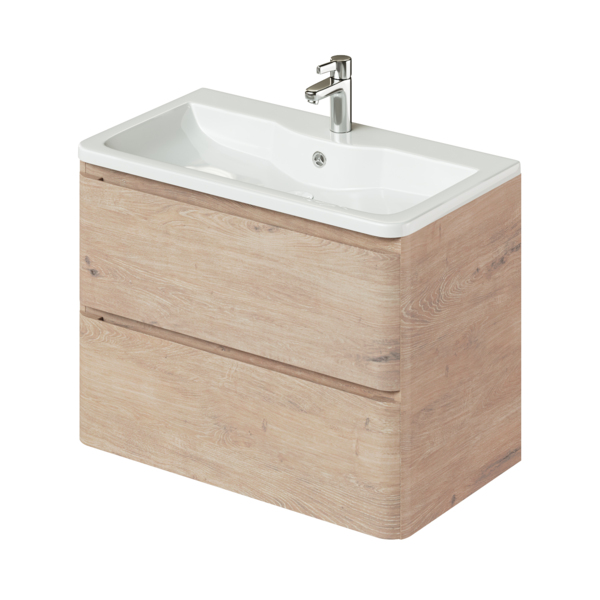 Фото Тумба с раковиной подвесная итана roberto 80 795x456x606 (коварен грандсон оак бьянко)