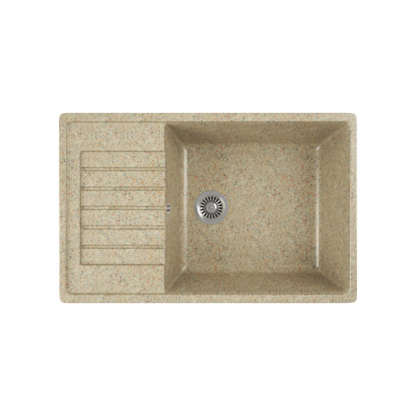 Фото Мойка кухонная мраморная greenstone 78x50 grs-78l-302 песочный