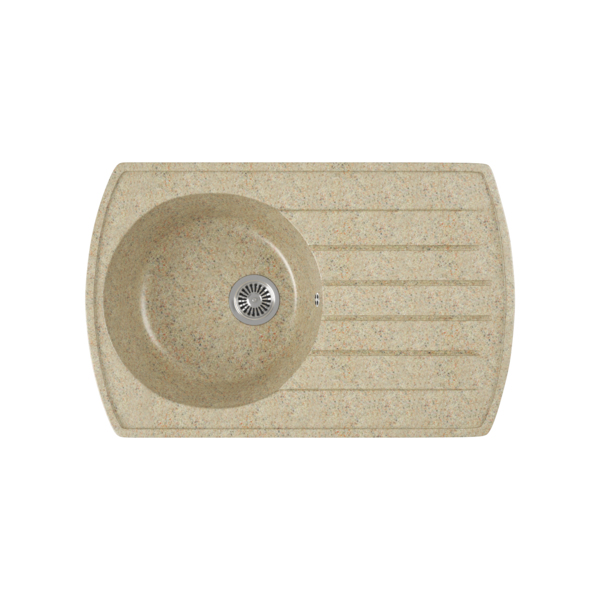 Фото Мойка кухонная мраморная greenstone 77x50 grs-23-302 песочный