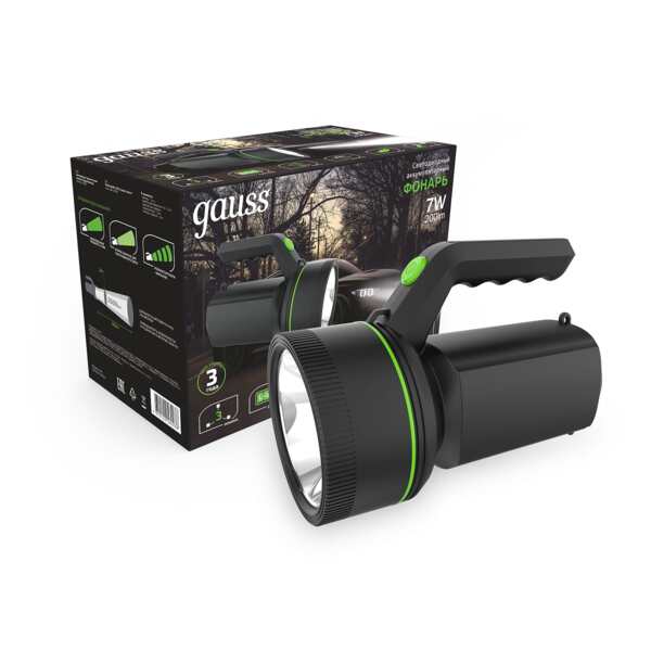 Фото Фонарь прожекторный gauss gfl701 5w 280лм ip44 диммируемый аккумуляторный gf601