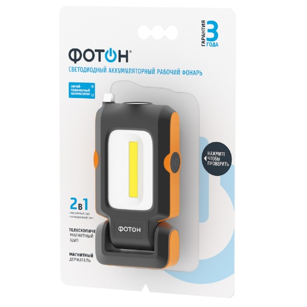 Фото Фонарь светодиодный фотон wlа-400 аккумуляторный