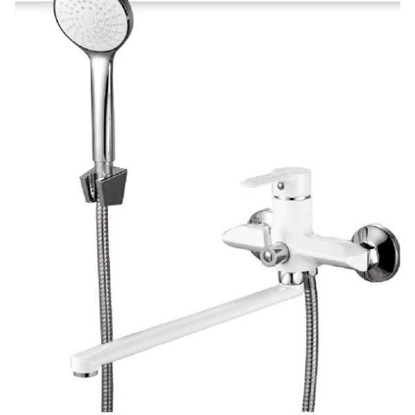 Фото Смеситель для ванны рычажный esko sorrento white sr 31w с лейкой