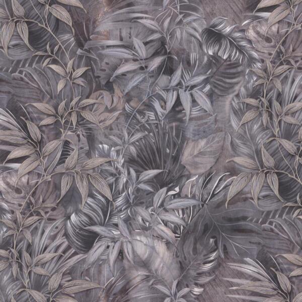 Фото Обои hc71843-44 homecolor bionica флизелин 1.06x10м флористика серый