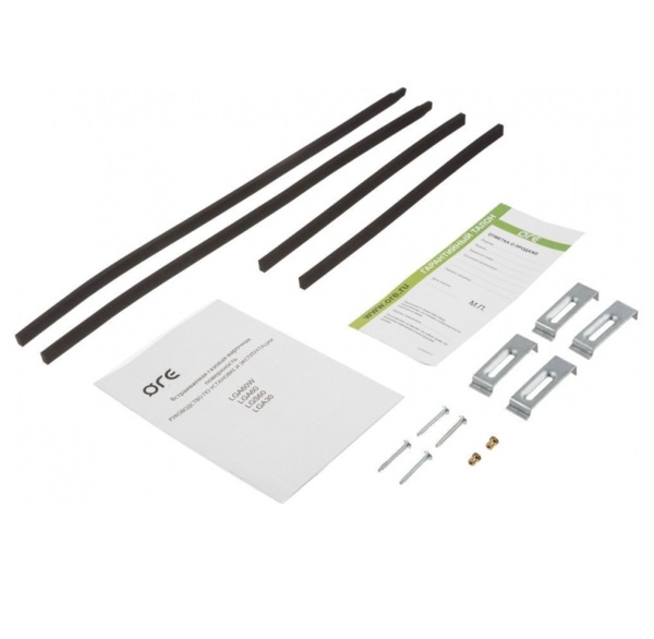 варочная поверхность встраиваемая газовая 2 конфорки серая ore lga30