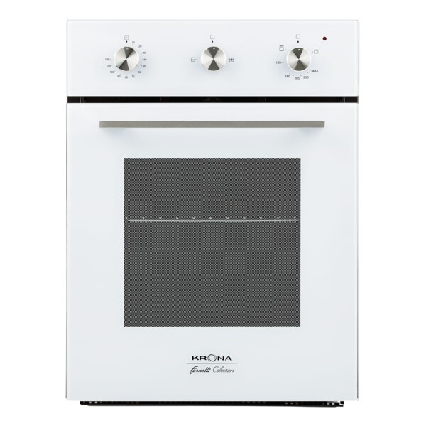 духовой шкаф газовый 45см белаый krona stretto 45 wh
