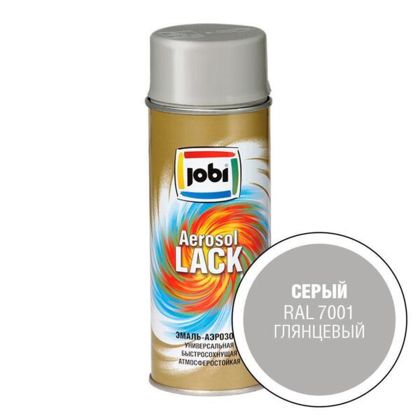 

эмаль аэрозольная jobi 400мл серая 15193