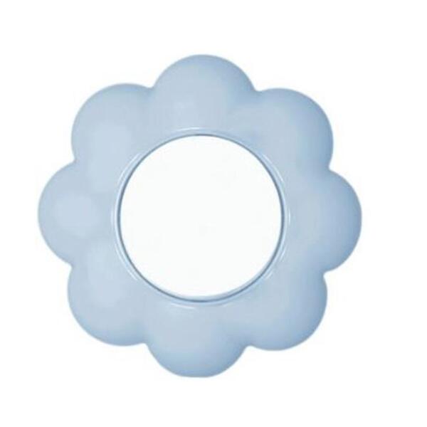 Фото Выключатель 2клав. kranz happy ромашка, скрытый, с рамкой, белый/голубой, kr-78-0627