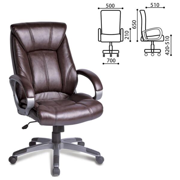

кресло офисное brabix maestro ex-506 экокожа коричневый 530878