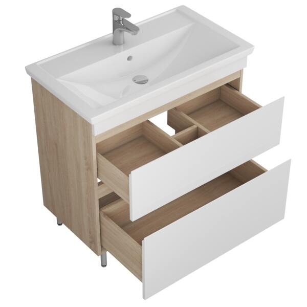 Фото Тумба под раковину uncoria фостер арно 80 (58003) дуб сонома