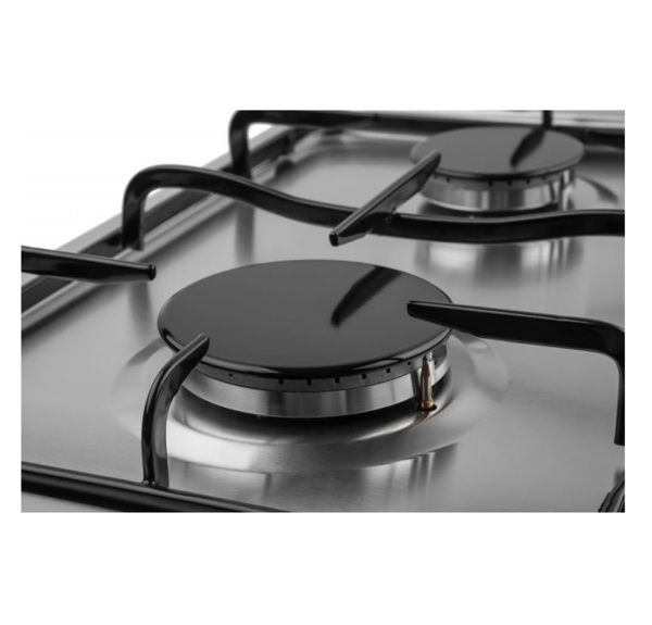 варочная поверхность встраиваемая газовая 2 конфорки серая ore lga30