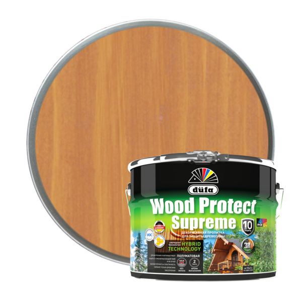 Фото Пропитка dufa wood protect supreme сибирская лиственница 9л