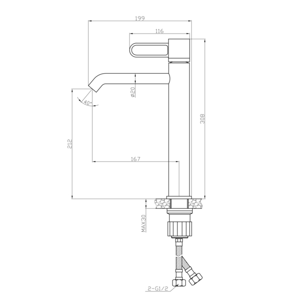 Фото Смеситель для умывальника однорычажный tokito tok-you-1012