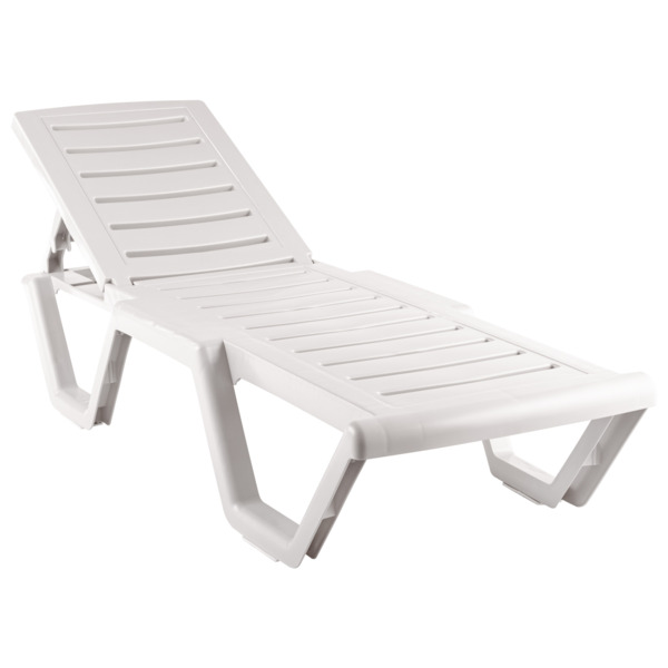 Шезлонг атлант белый