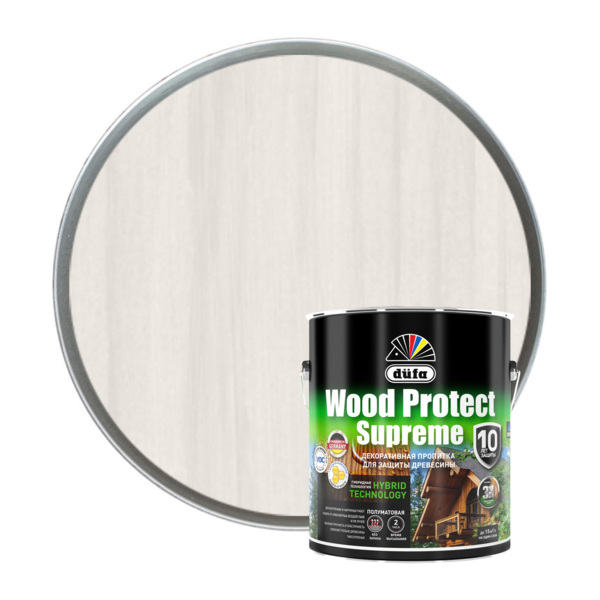 Фото Пропитка dufa wood protect supreme белая 2,5л