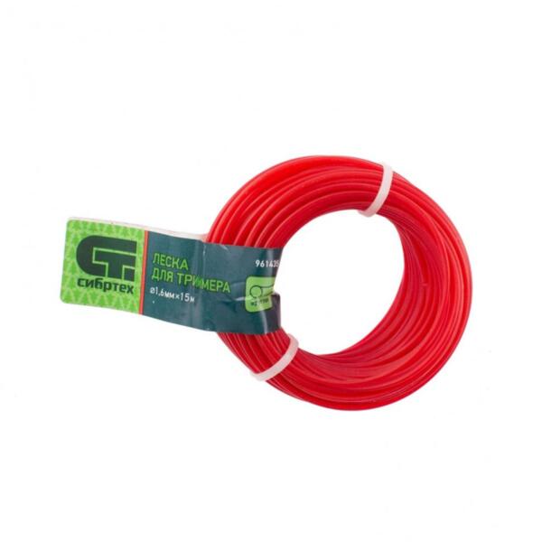 Фото Леска для триммера круглая, 1,6 мм х 15 м,  сибртех 961435