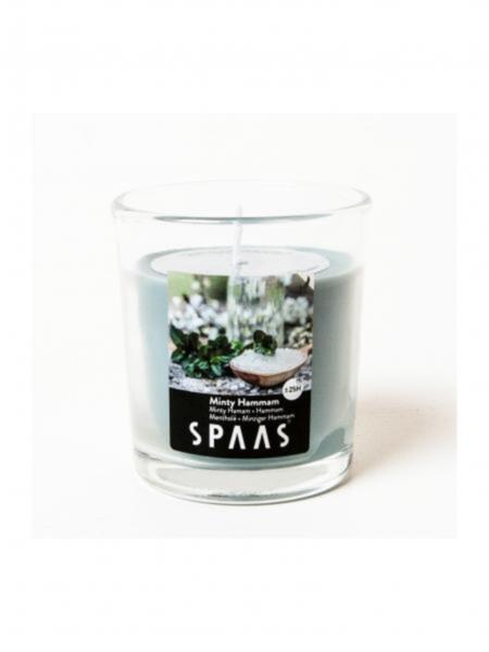 Фото Свеча в стакане мятный хаммам (25ч)