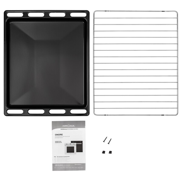 духовой шкаф электрический 60см черный krona onore 60 bl