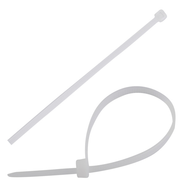 Хомут-стяжка нейлон, 100шт, 120х3,6мм, белый