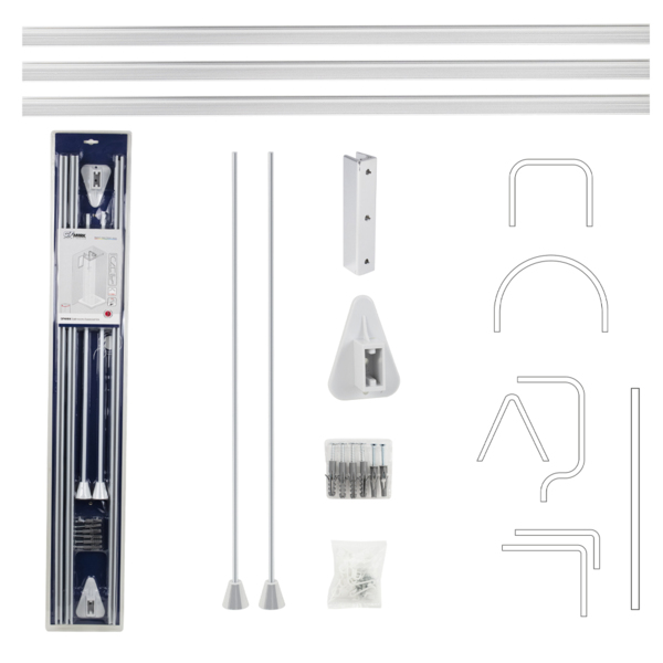 Фото Карниз угловой гибкий белый 771500