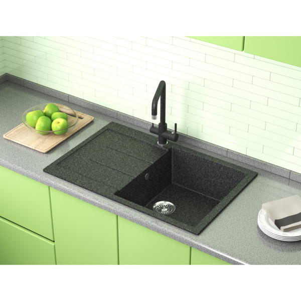 Фото Мойка кухонная мраморная greenstone 78x50 grs-25-307 терракот