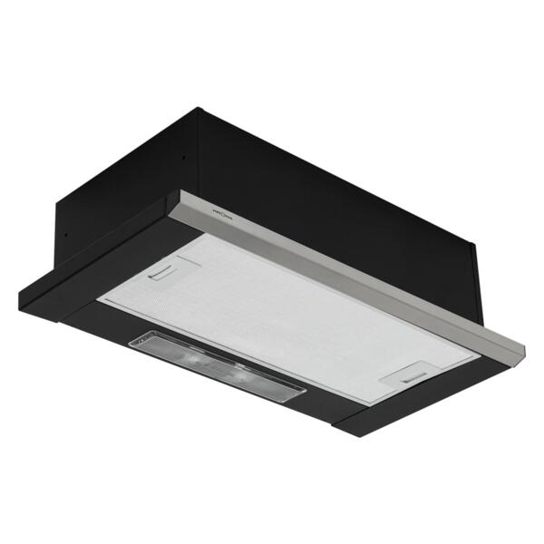 вытяжка кухонная встраиваемая 60см krona kamilla slim black/inox 00020960