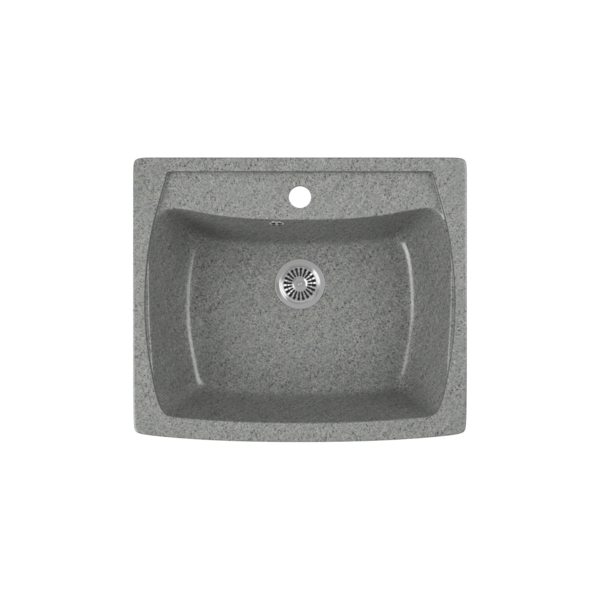 Фото Мойка кухонная мраморная greenstone 60x51 grs-03-309 темно-серый