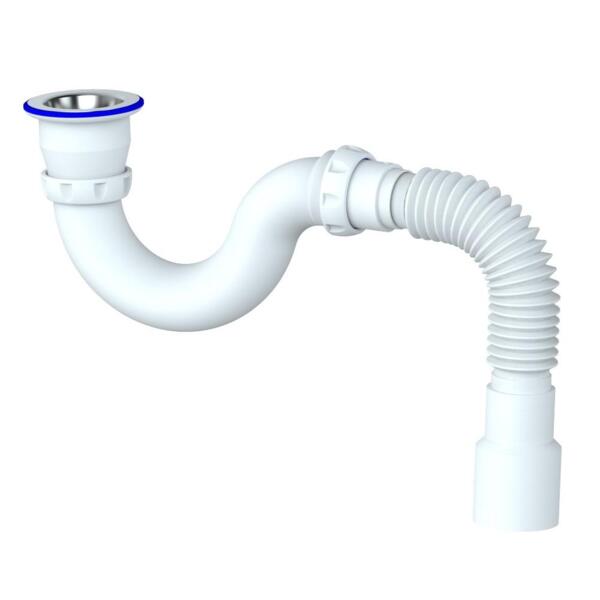 Фото Сифон для ванны и глуб. поддона,автомат.(нерж.вып,винт 6х40, с пер) унив.г.т.40х40 unicorn ис.110381