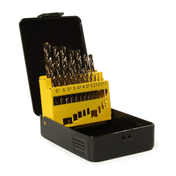 Фото Набор сверл по металлу hss-co из 19 штук (метал.упаковка) гранит,165202