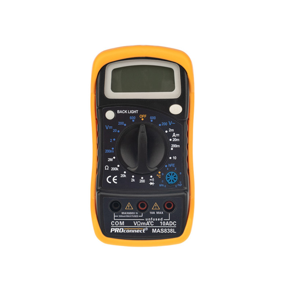 

мультиметр цифровой mas838l (dt858l) proconnect, 13-3022