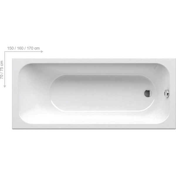 

ванна акриловая прямоугольная ravak 160х70 c731000000