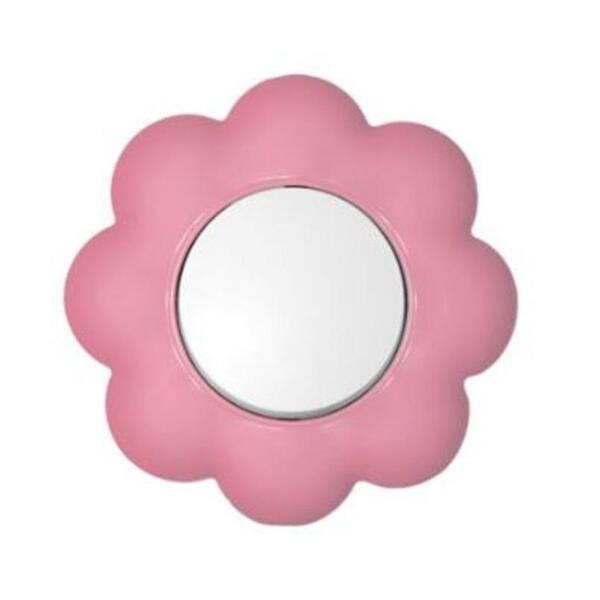 Фото Выключатель 1клав. kranz happy ромашка, скрытый, с рамкой, белый/розовый, kr-78-0623