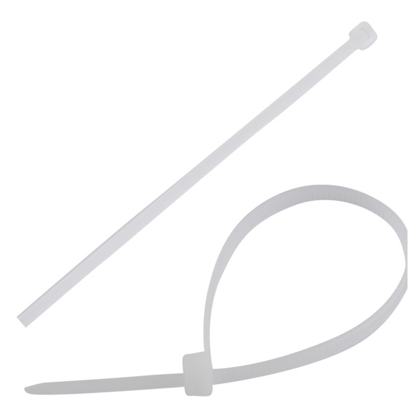 Фото Хомут-стяжка нейлон, 100шт, 100х2,5мм, белый