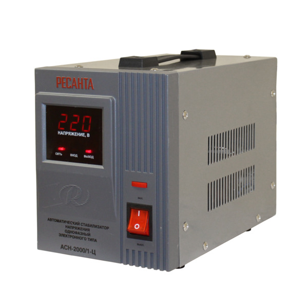 Стабилизатор напряжения 2000вт асн-2000/1-ц ресанта, 63/6/4