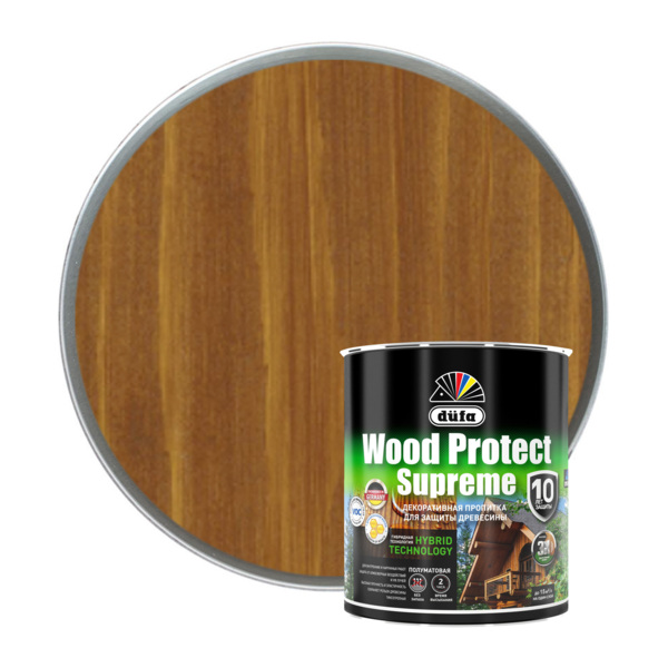 Фото Пропитка dufa wood protect supreme тиковое дерево 0,75л
