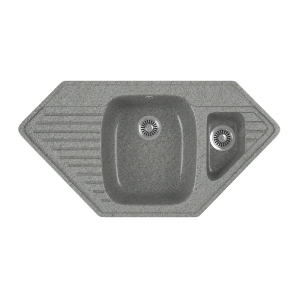 Фото Мойка кухонная мраморная greenstone 98x50 grs-10k-309 темно-серый