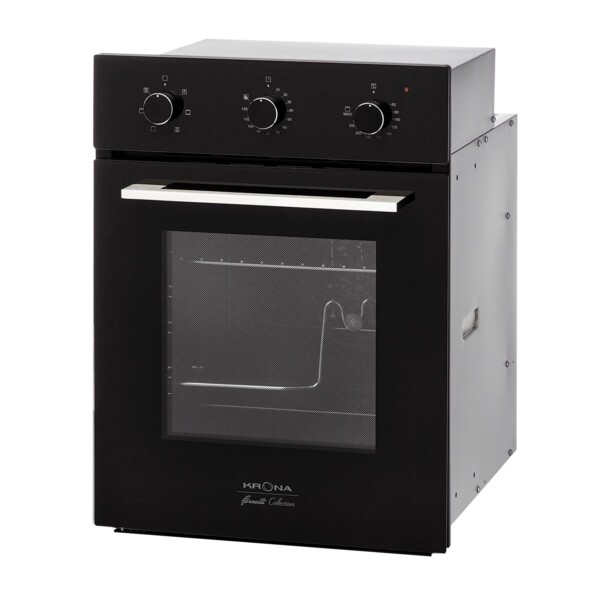 духовой шкаф электрический 45см черный krona corrente 45 bl