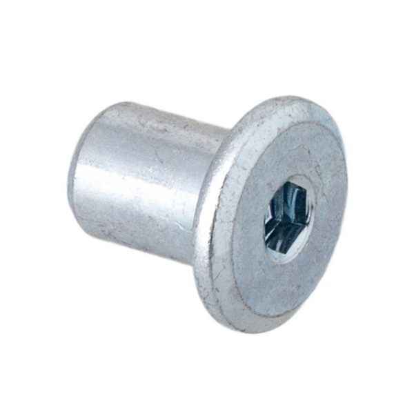 Фото Гайка-втулка плоск. м6х12мм, белый цинк, 4шт element 271890