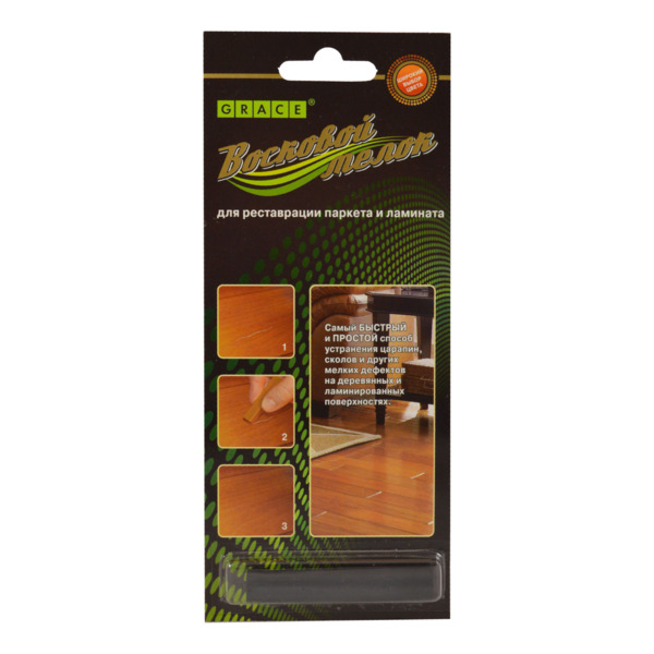 Фото Восковый мелок grace для ремонта сколов на ламинате и паркете, венге