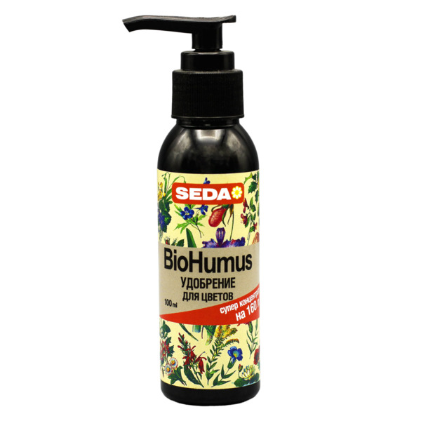 Фото Удобрение биогумус для цветов суперконцентрат seda 85мл