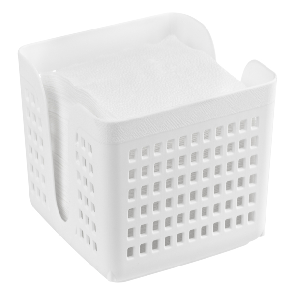 Салфетница квадратная 15см лофт violet белый пластик 650006