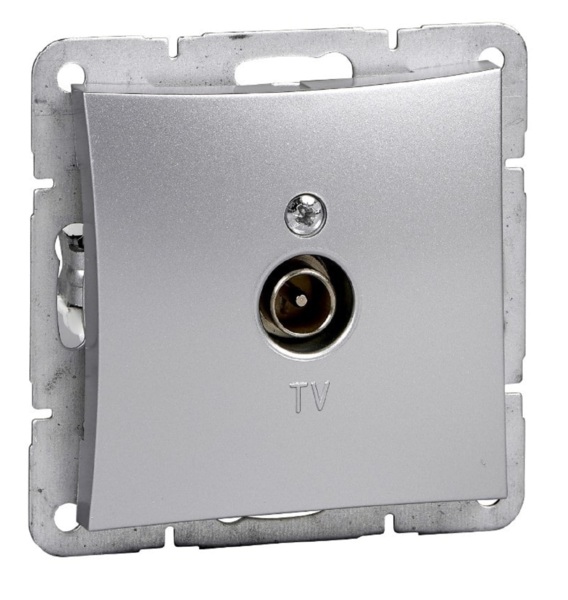 

розетка tv lexel дуэт 0,7db серебро se wde000391