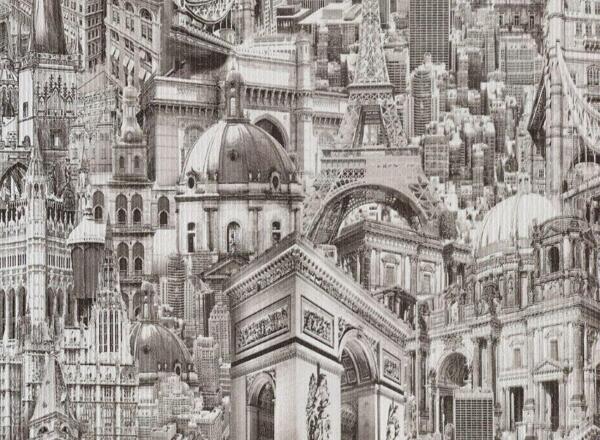 Фото Обои 940-02 города дупл. 0,53*10,05м подростковые, серый