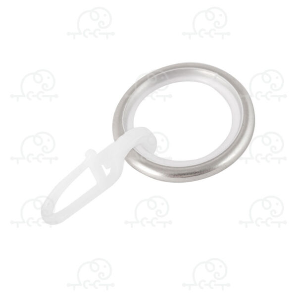 Фото Кольцо d16 ас март бесшумное с крючком /10шт/ сатин 4812634004509