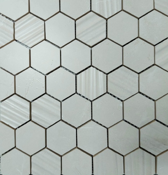 Фото Мозаика ona esagono 48*55 микс 2 серый 2310