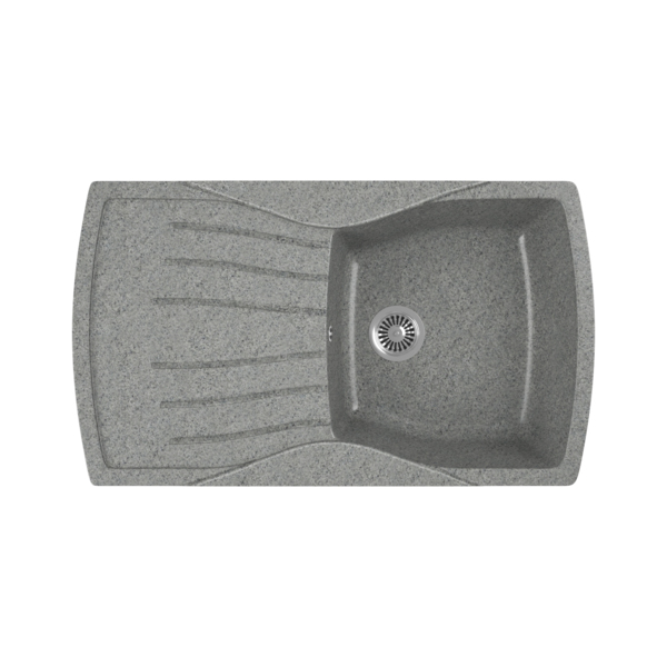 Фото Мойка кухонная мраморная greenstone 86x50 grs-22-309 темно-серый