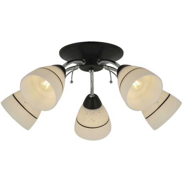 Фото Люстра потолочная toplight winnifred tl1255d-05bc е27 5x60вт ip20