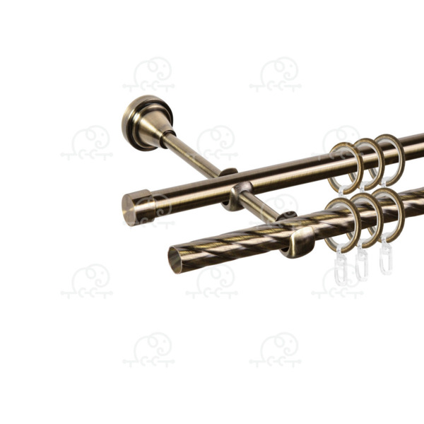 Фото Карниз двухрядный d16/16 ас март grace 3,0м антик 4812634009450