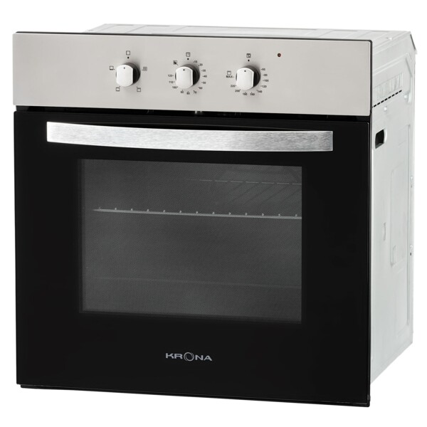 духовой шкаф электрический 60см черный серый krona noce 60 ix